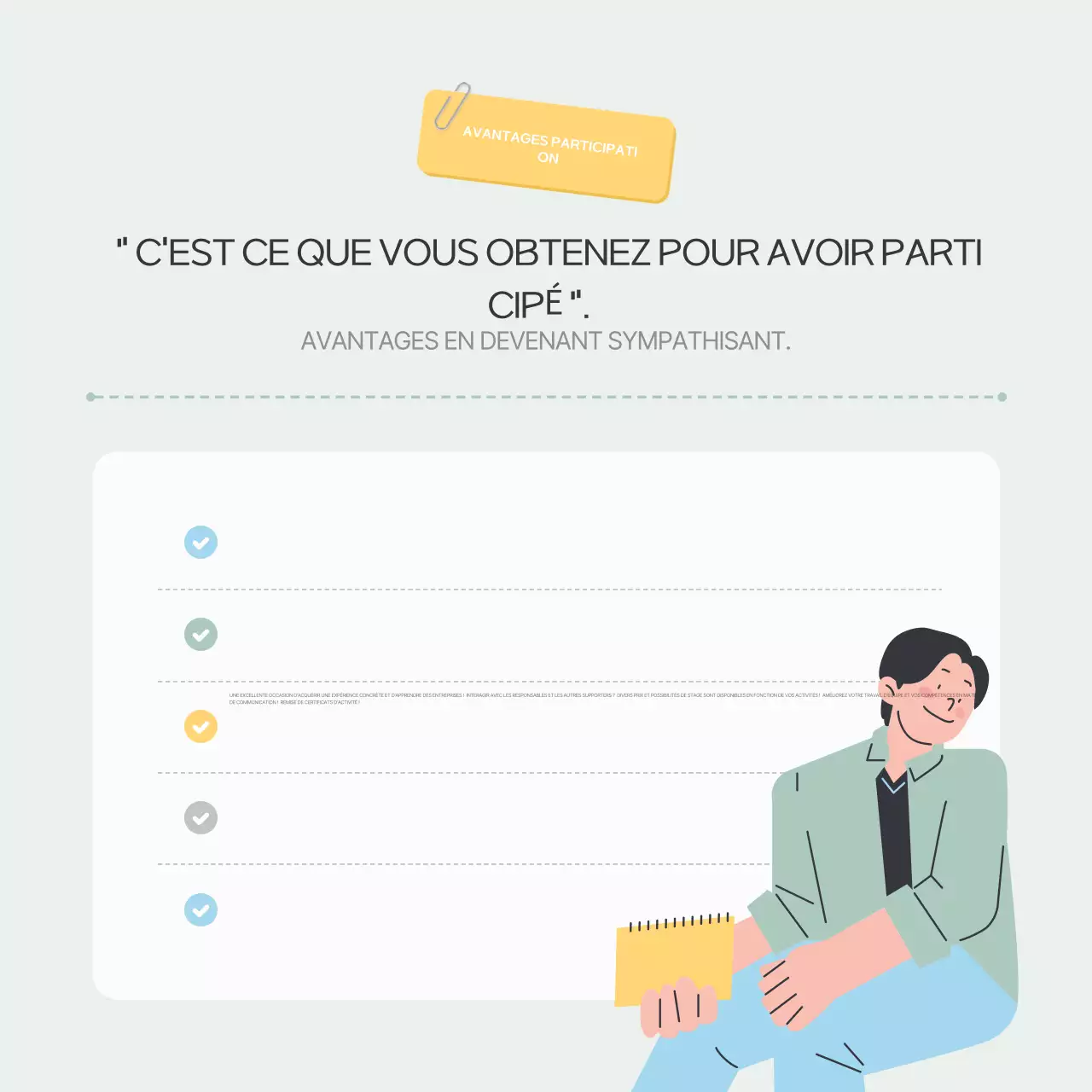 Promouvoir Mint Neat Recrutement de supporters