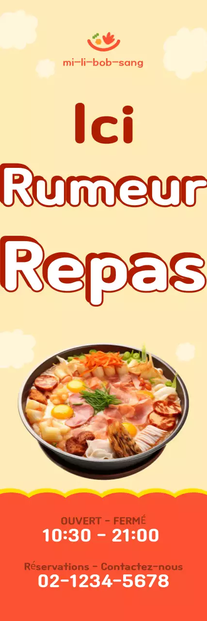 Publicité pour les aliments soignés à l'orange