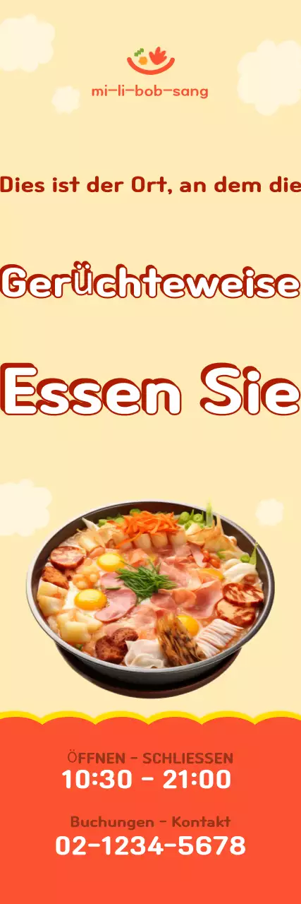 Werbung für Orange Neat Food