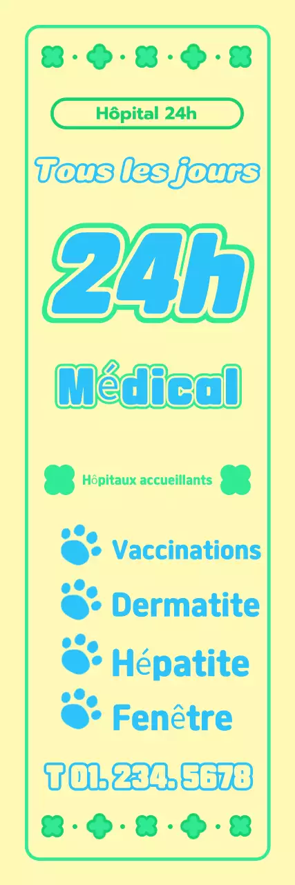 Promouvoir votre clinique vétérinaire jaune