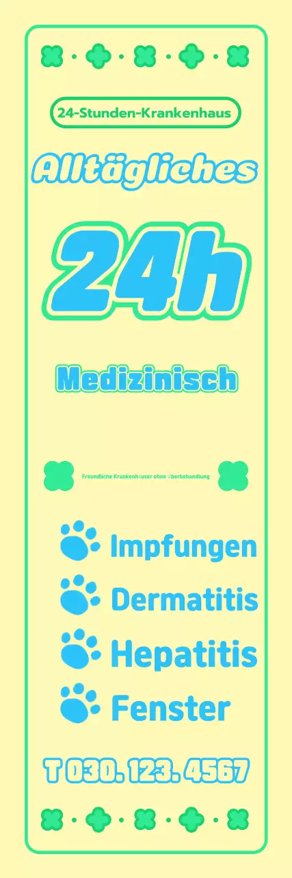 Werben Sie für Ihre gelbe Tierarztpraxis