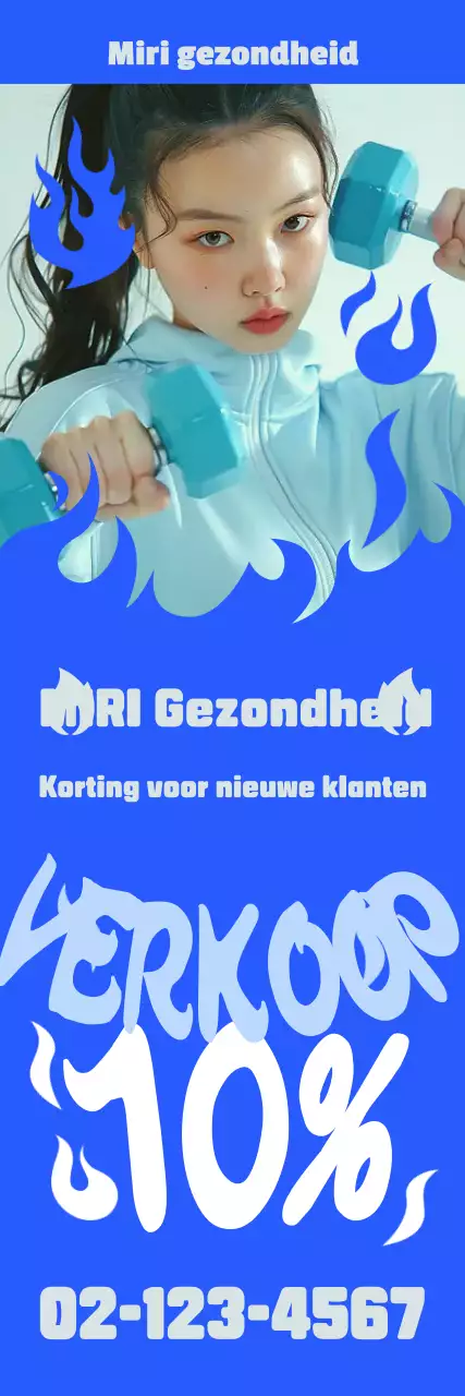 Blue Modern Fitness Korting