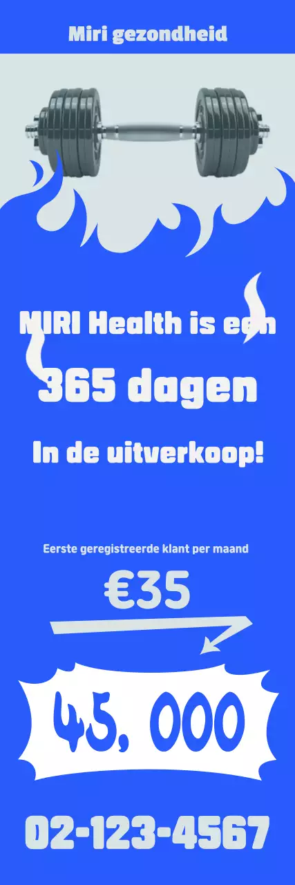 Blue Modern Fitness Korting