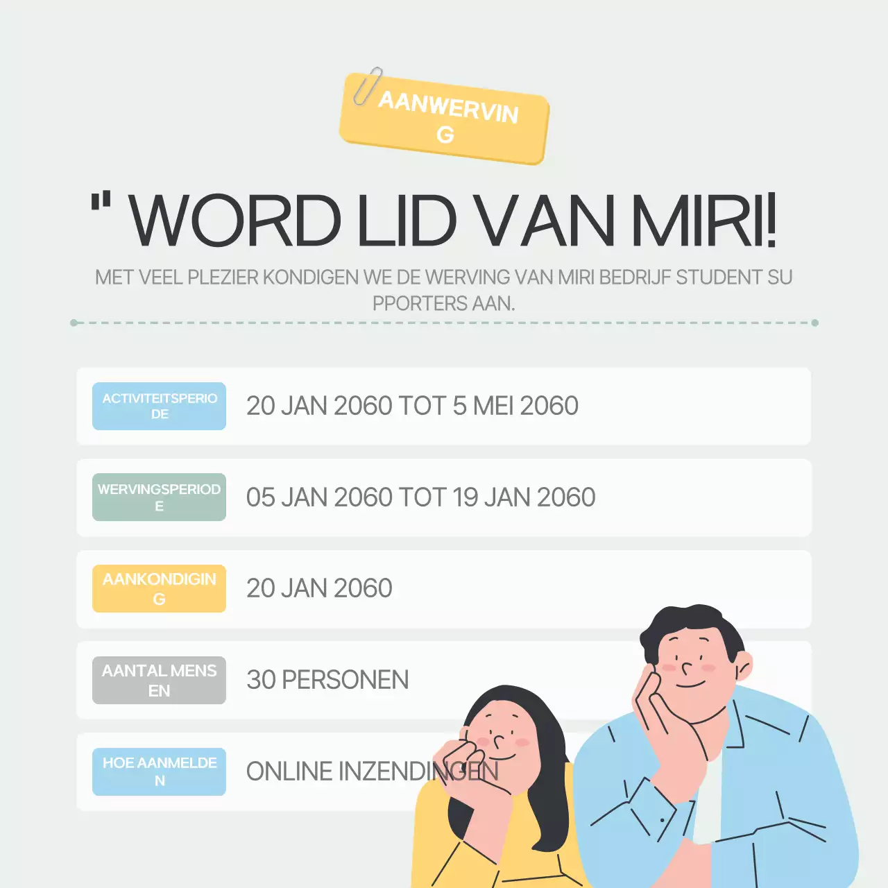 Promoot Mint Nette Supporterswerving