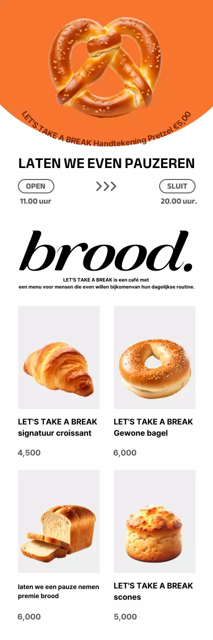 Oranje moderne koffie advertentie