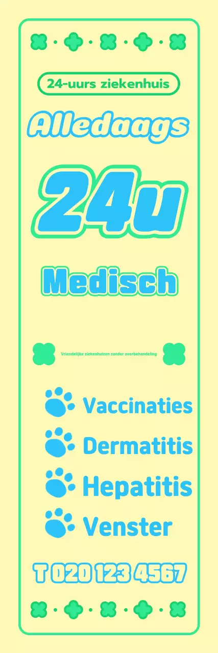 Promoot je gele dierenkliniek