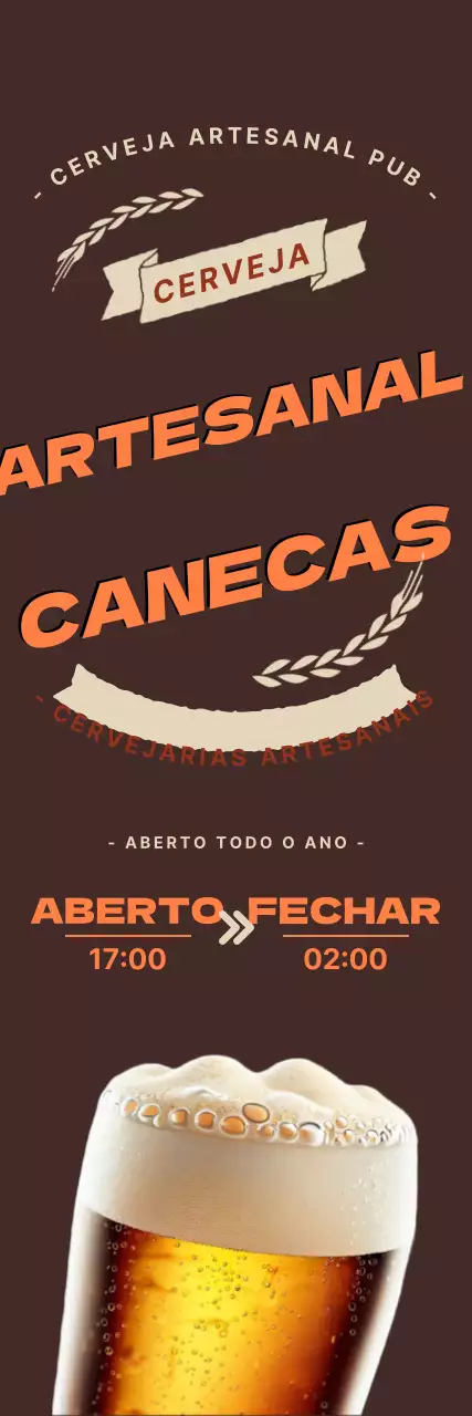 Anúncio de cerveja artesanal vintage castanha