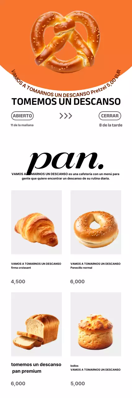 Anuncio de café moderno naranja