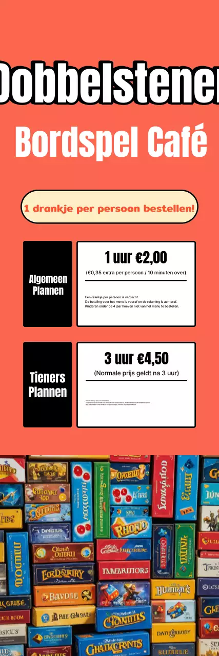 Lichtblauw retro bordspel café reclame