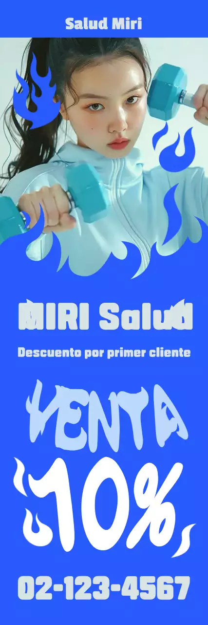 Descuento Blue Modern Fitness