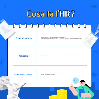 Informazioni semplici, blu e gialle sulle risorse umane