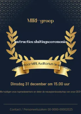 Promoot een stijlvolle slotaankondiging in zwart en goud