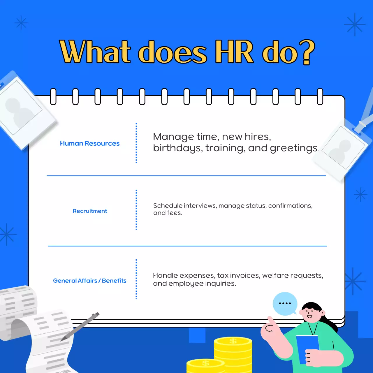 Panduan SDM Modern Biru Posting Media Sosial