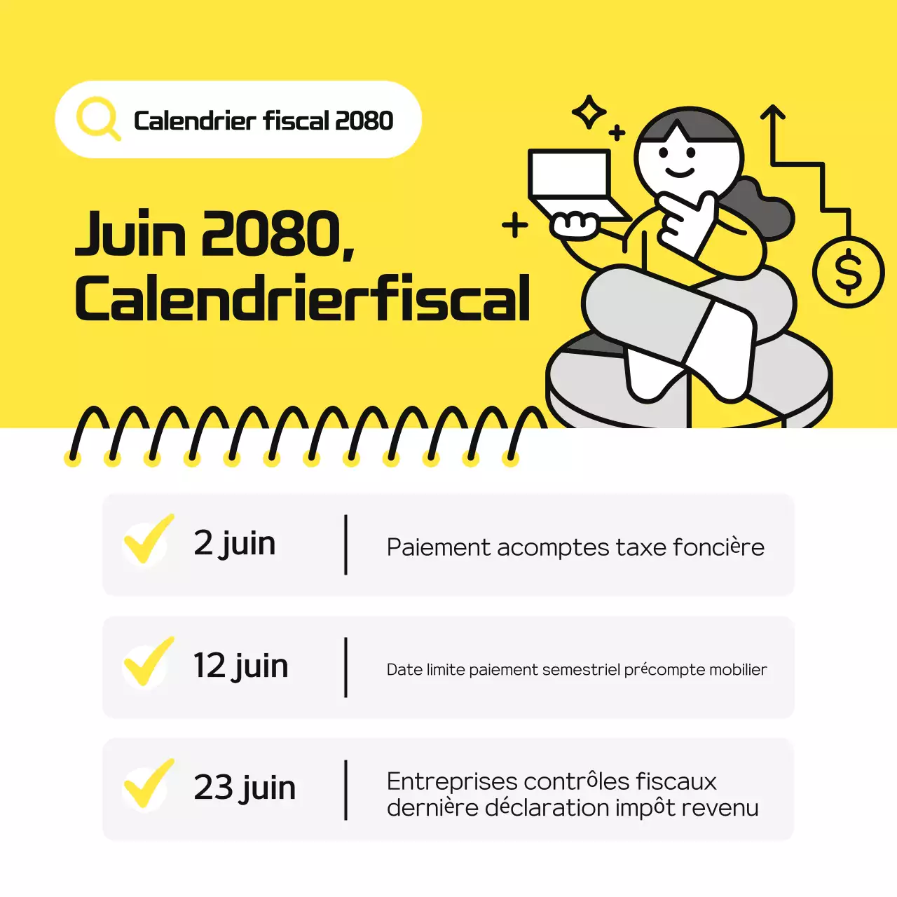 Yellow Simple Tax Schedule Guide