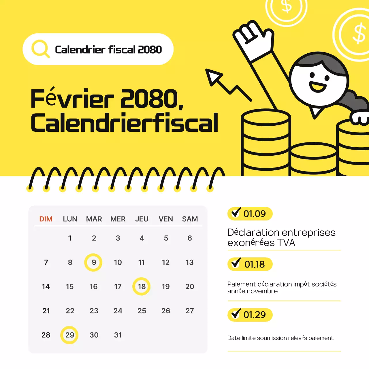 Yellow Simple Tax Schedule Guide