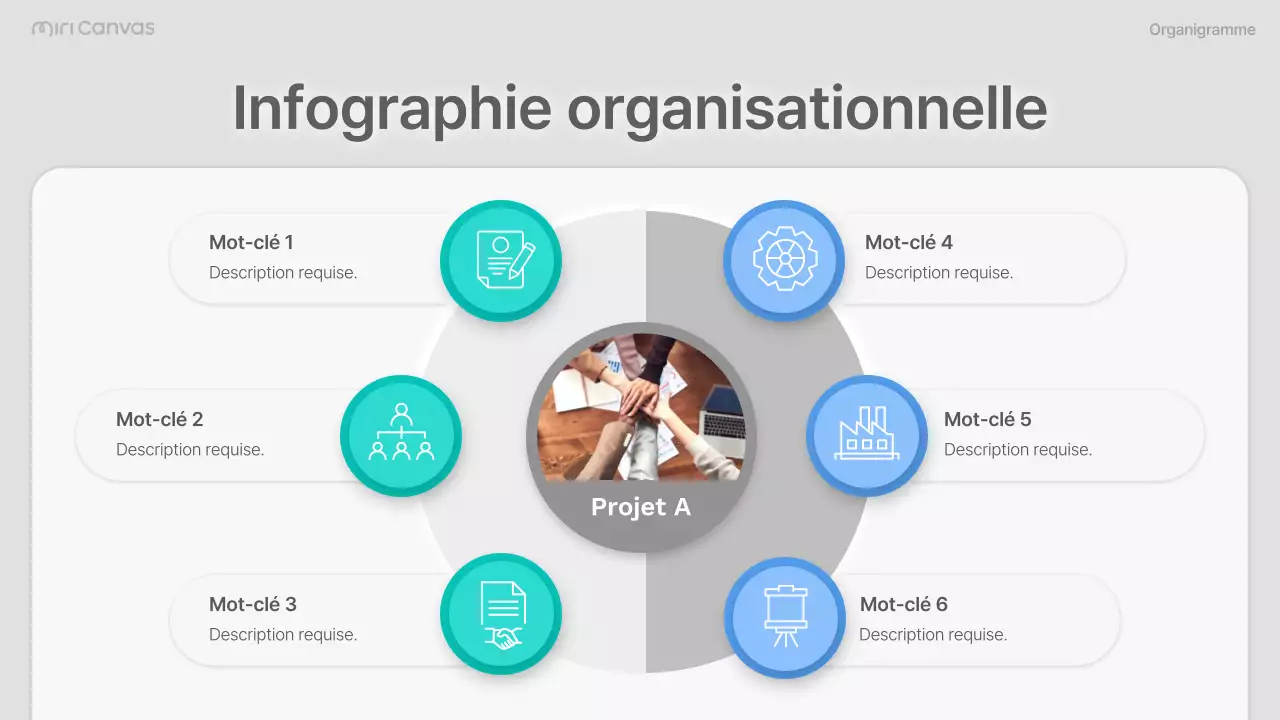 organigramme d'entreprise moderne de couleur grise