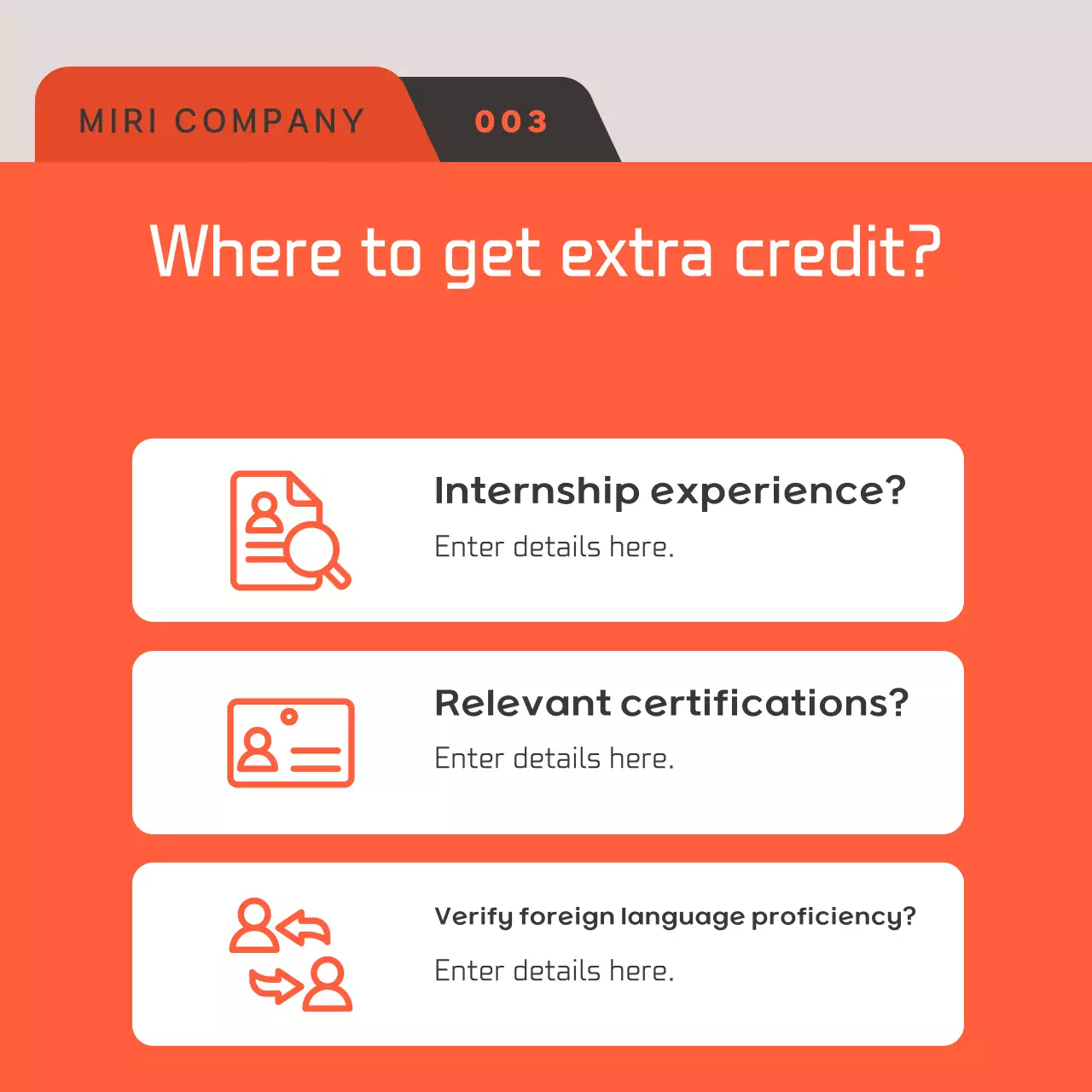 Guia de recrutamento moderno laranja Instagram Carousel