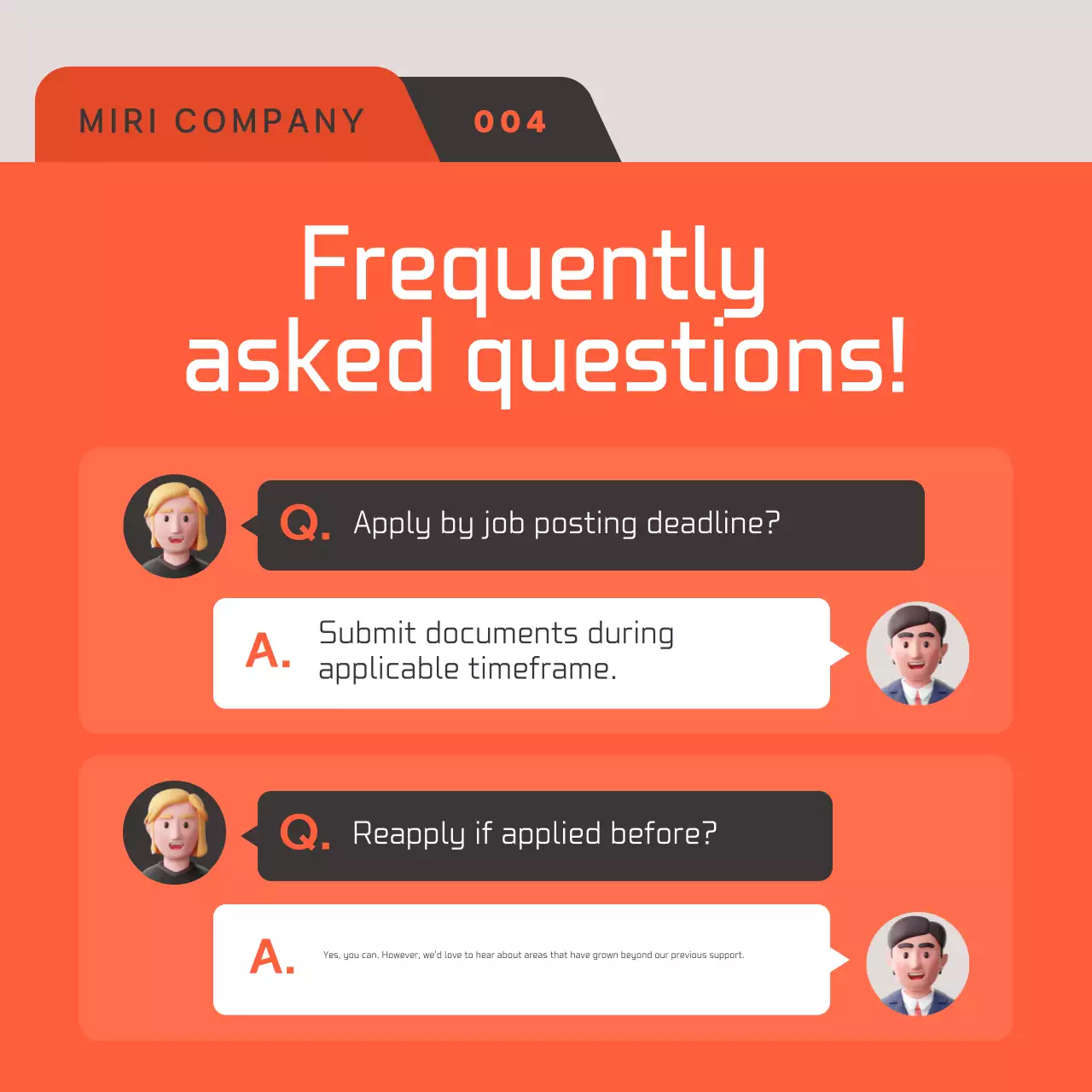 Guia de recrutamento moderno laranja Instagram Carousel