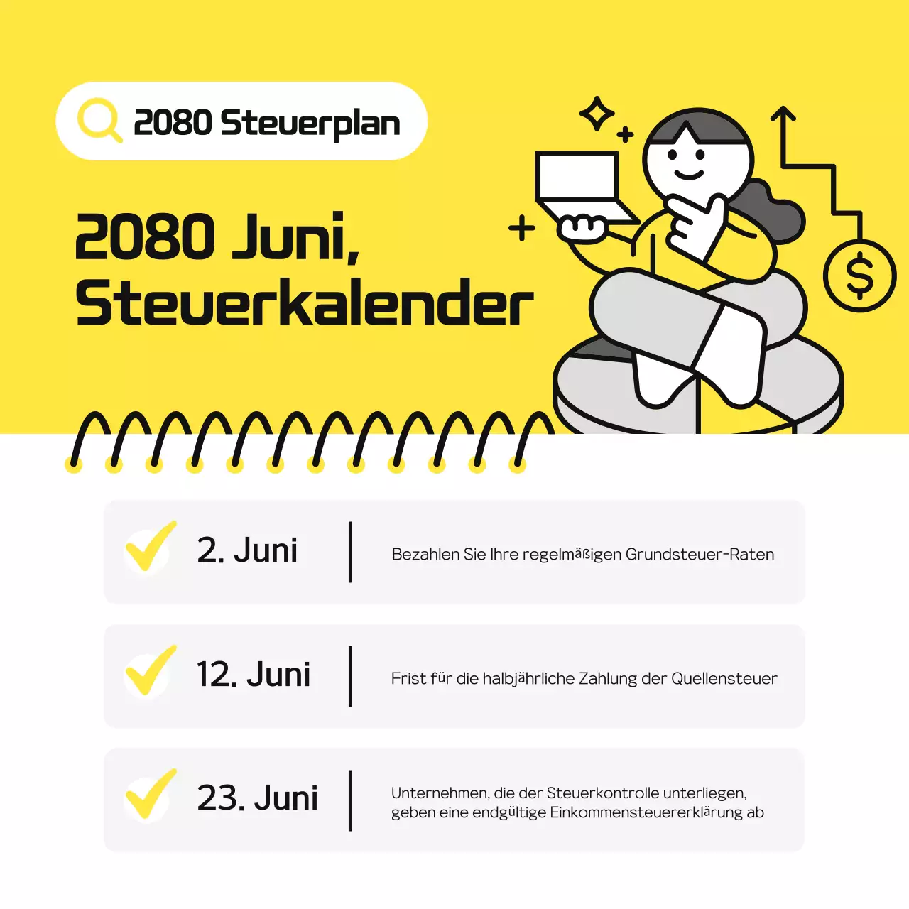 Yellow Simple Tax Schedule Leitfaden