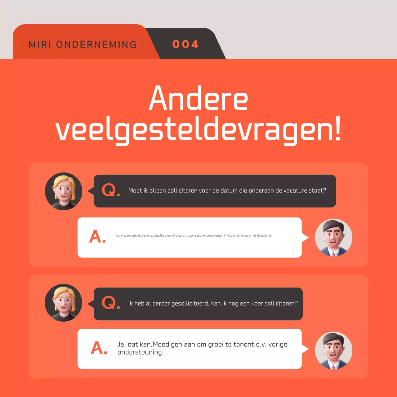 Orange Moderne Werving