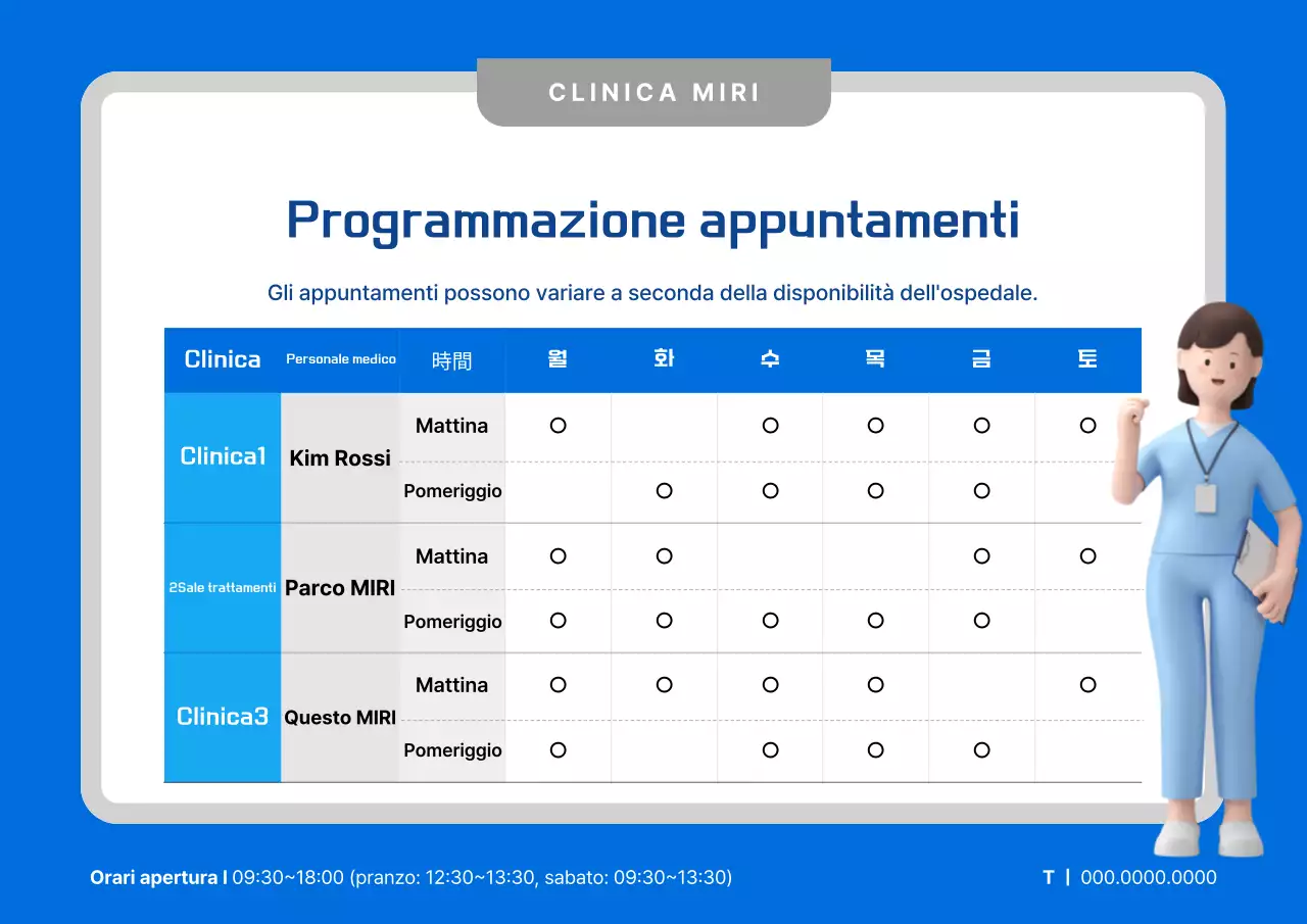 Annuncio di appuntamento con una semplice illustrazione 3D di colore blu
