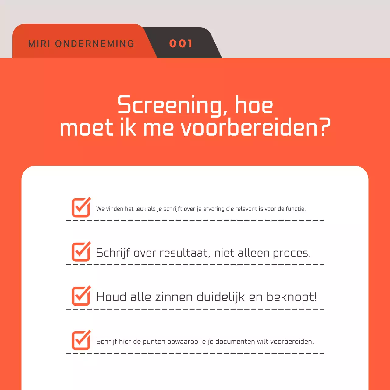 Orange Moderne Werving