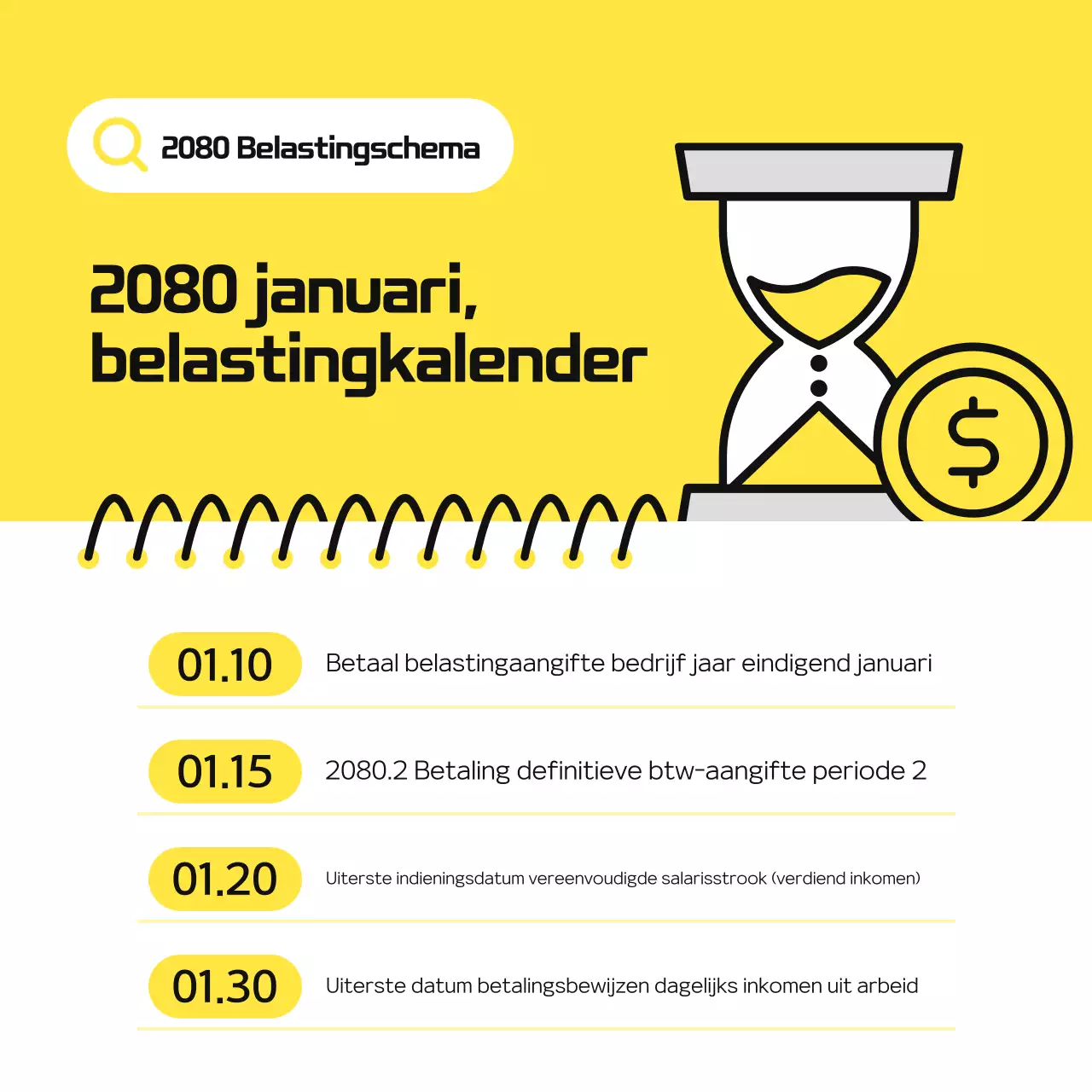 Gele eenvoudige gids voor belastingschema's