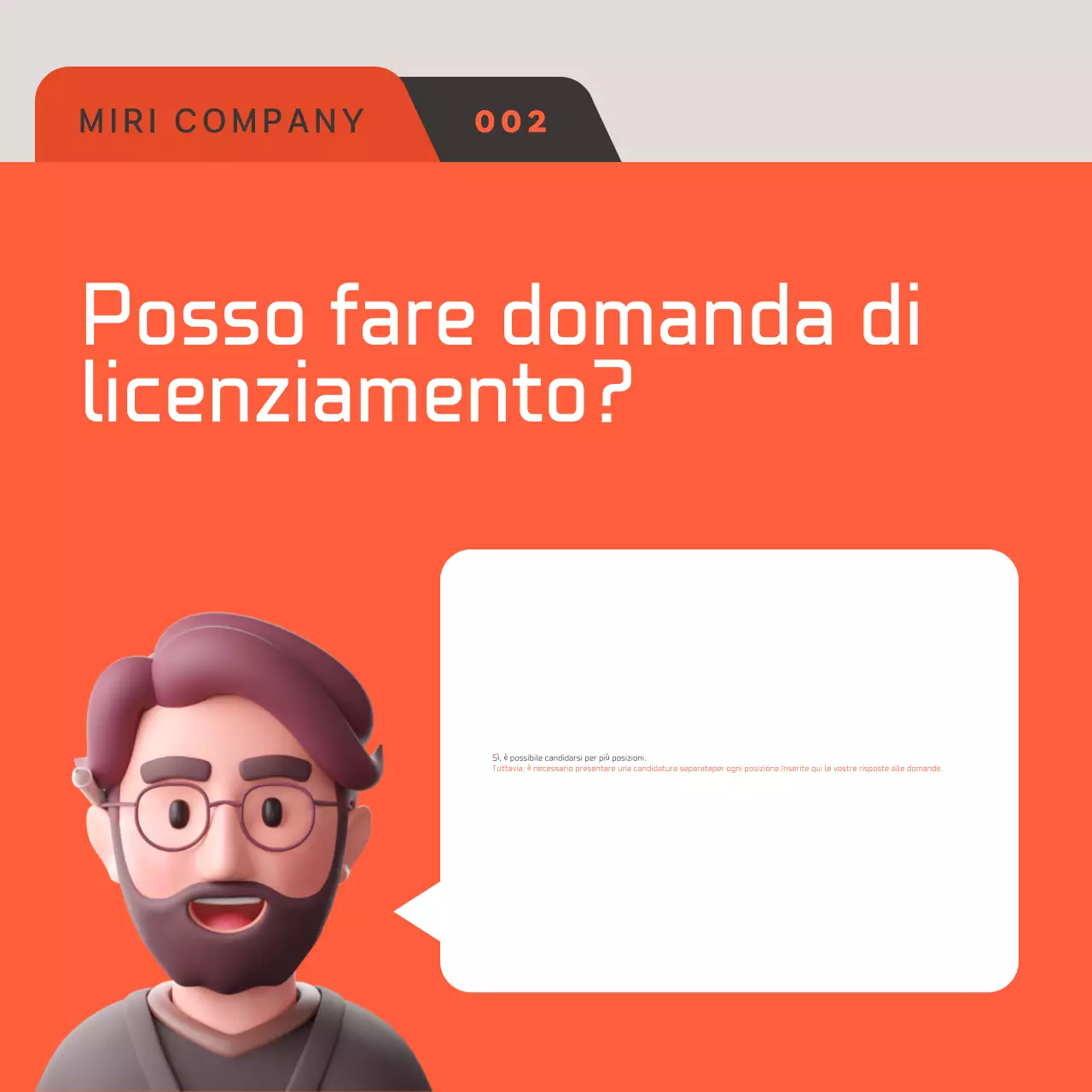 Reclutamento moderno arancione