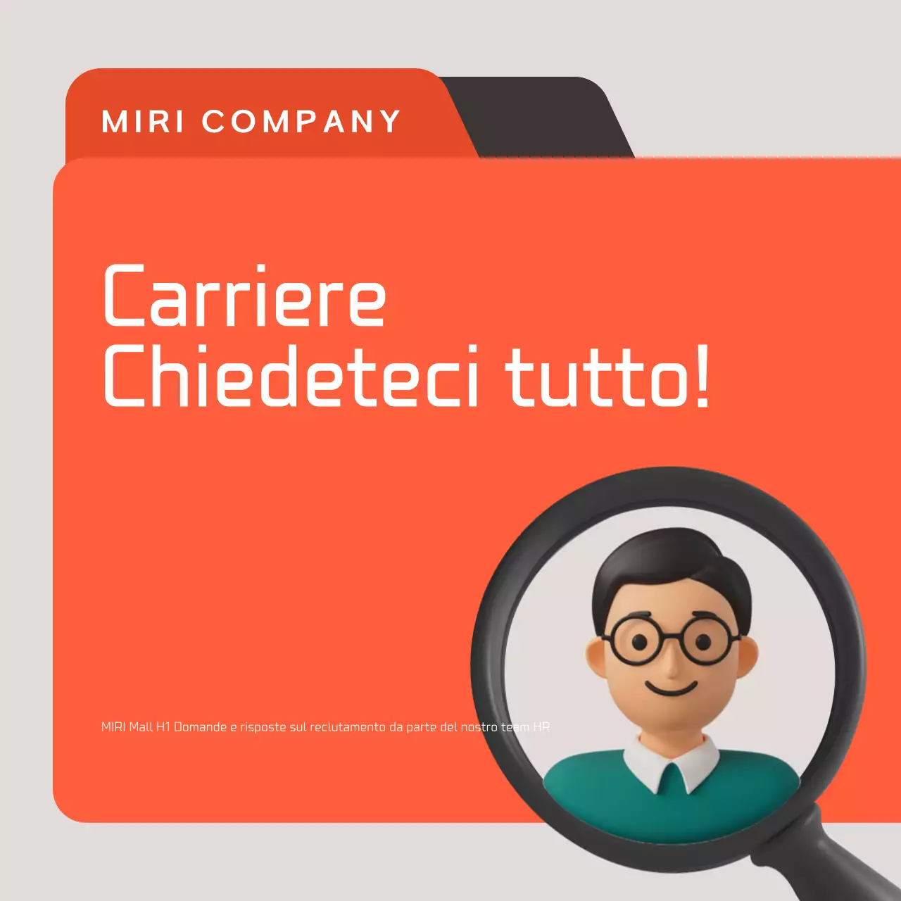 Reclutamento moderno arancione