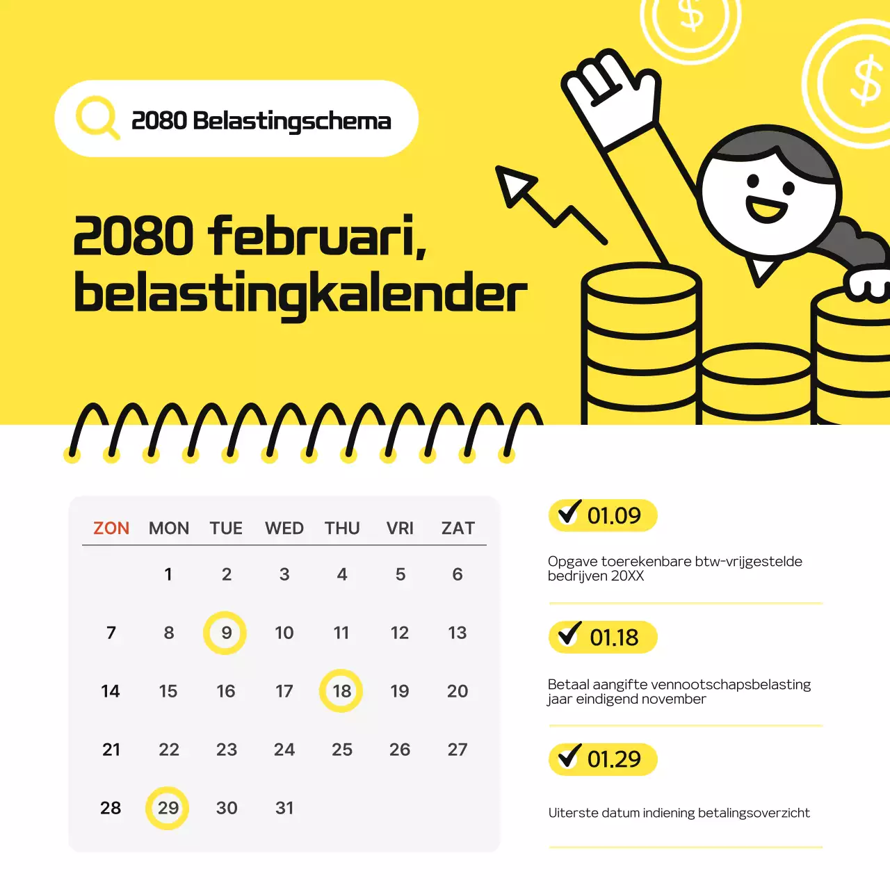 Gele eenvoudige gids voor belastingschema's