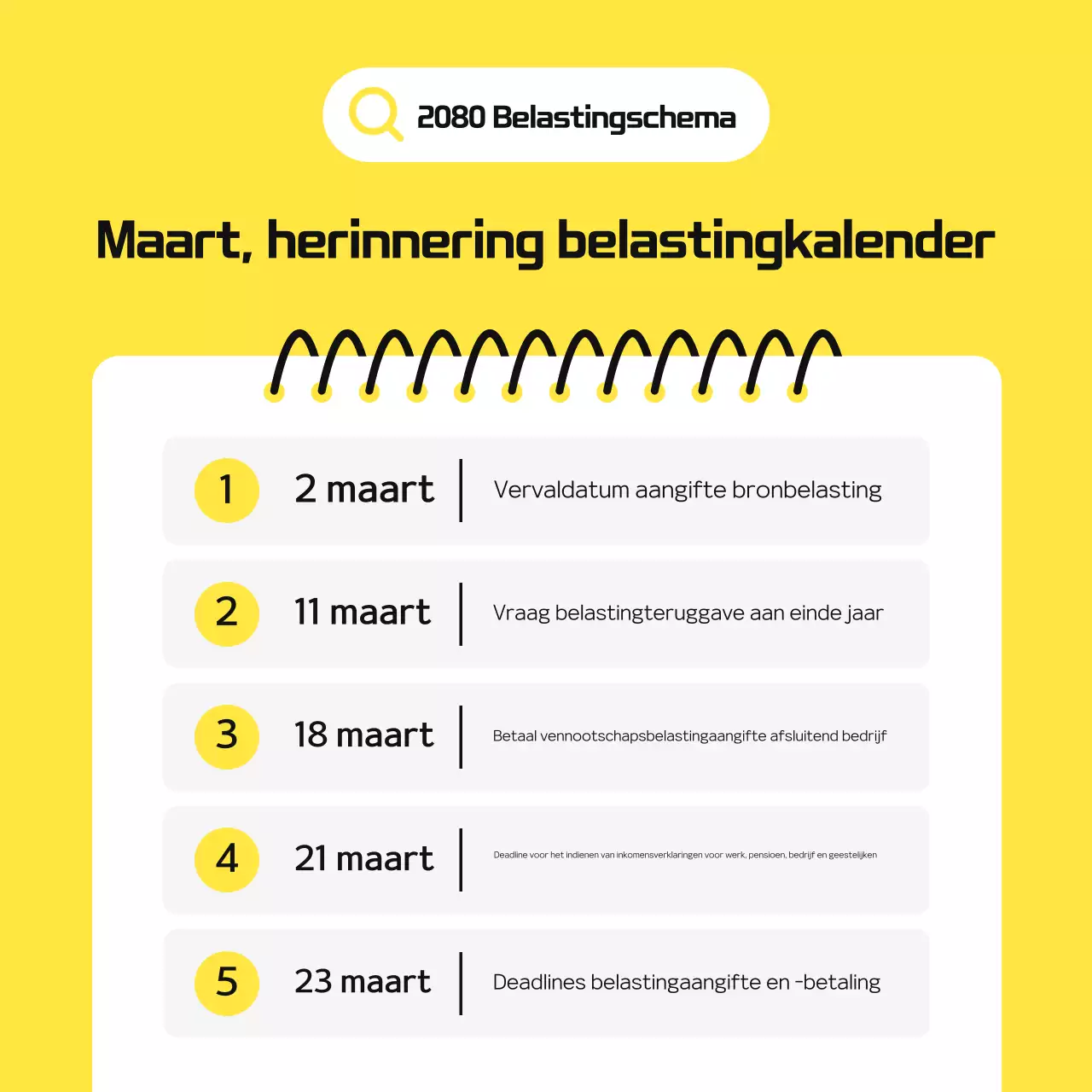 Gele eenvoudige gids voor belastingschema's