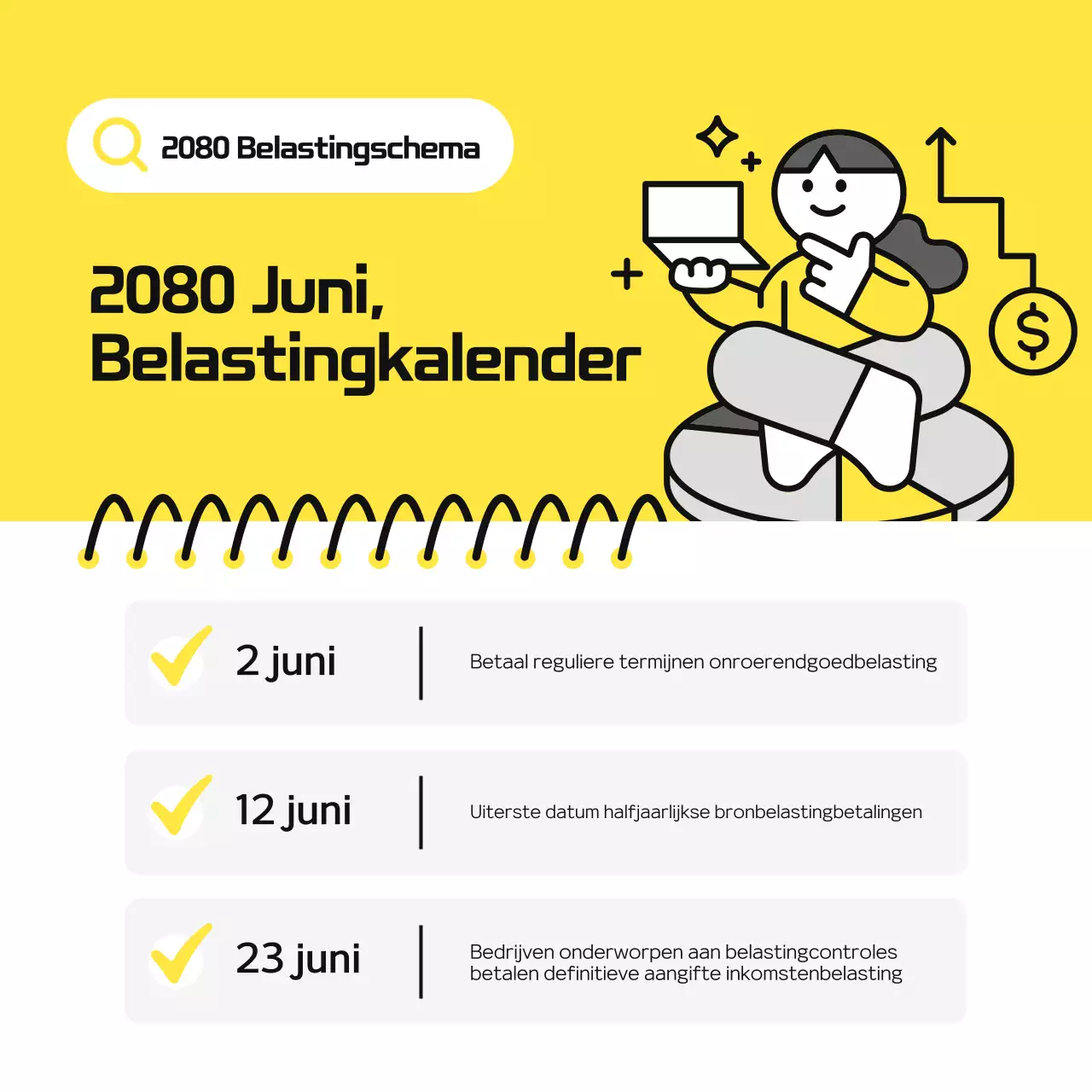 Gele eenvoudige gids voor belastingschema's