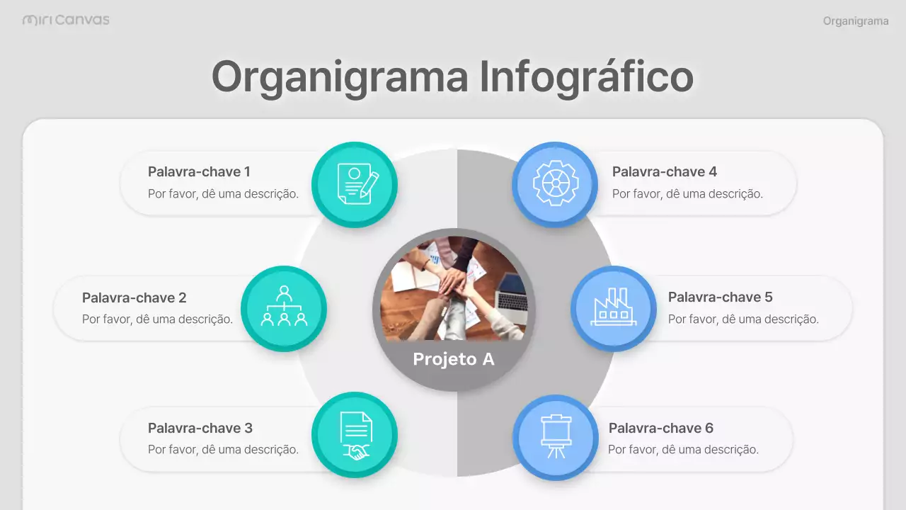 esquema de organigrama empresarial moderno cinzento