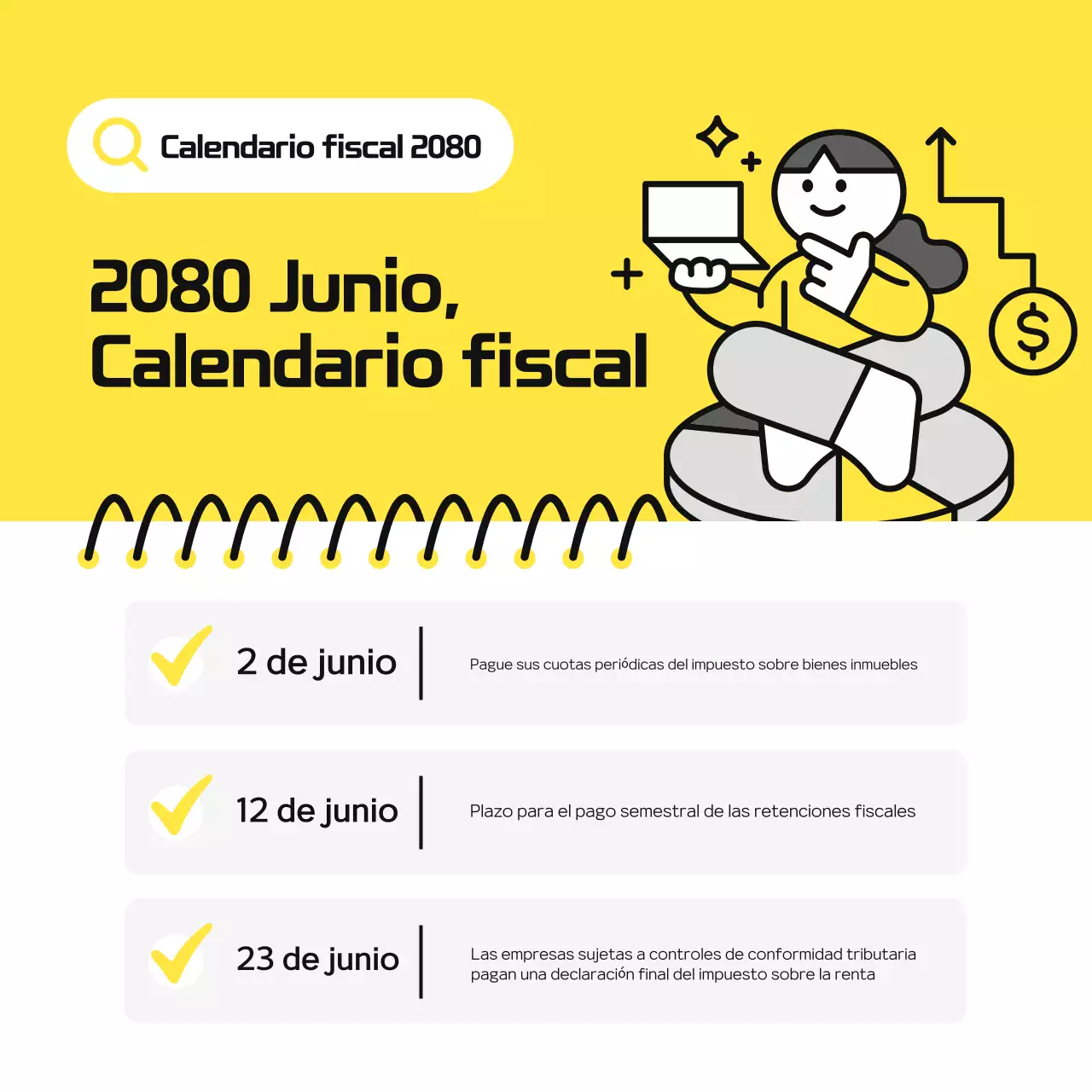 Guía de horarios fiscales Yellow Simple