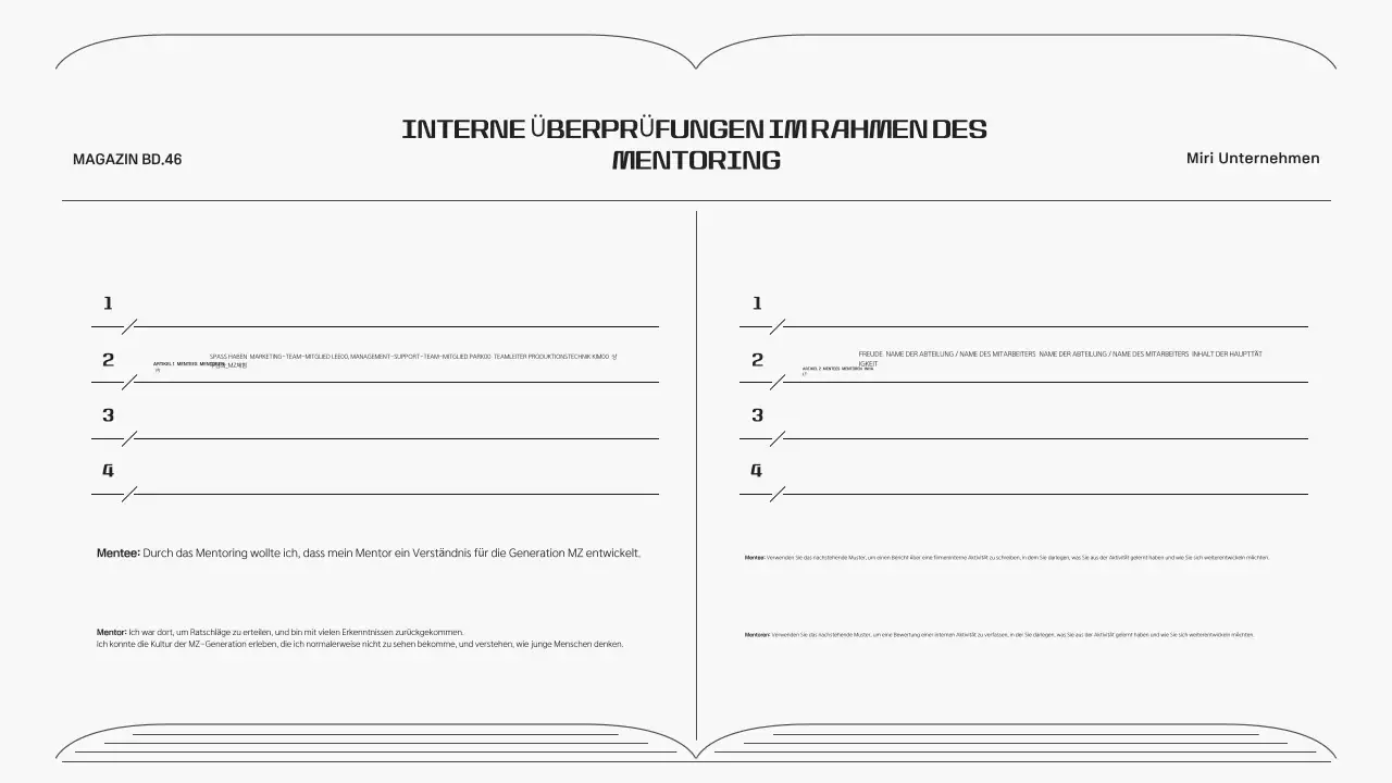 Corporate Newsletter in einem grauen, einfachen Linienrahmen