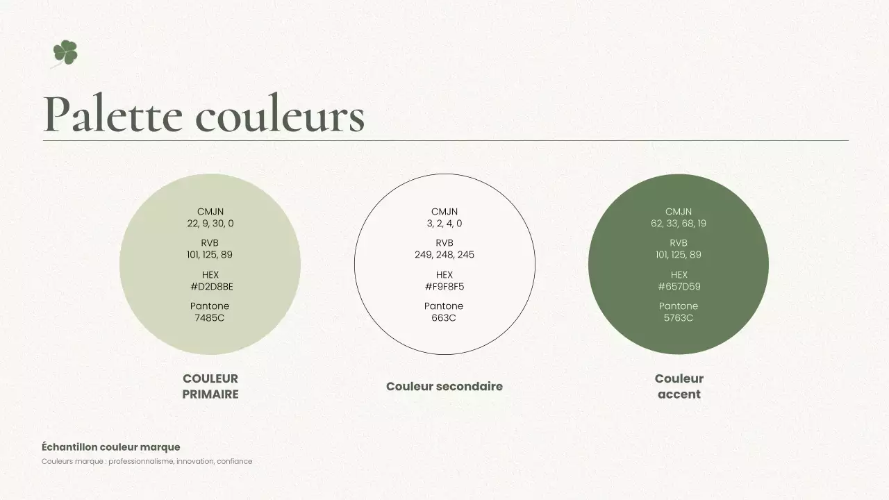 ligne directrice de la marque sage minimaliste