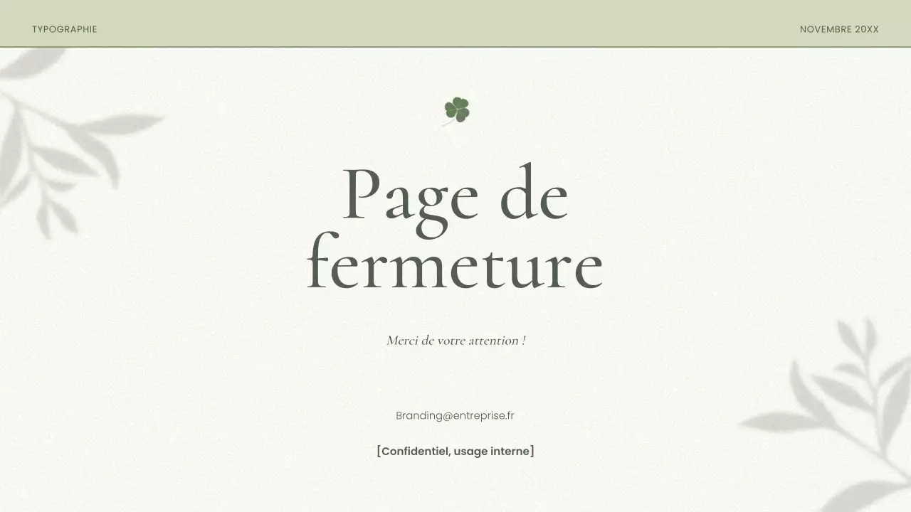 ligne directrice de la marque sage minimaliste