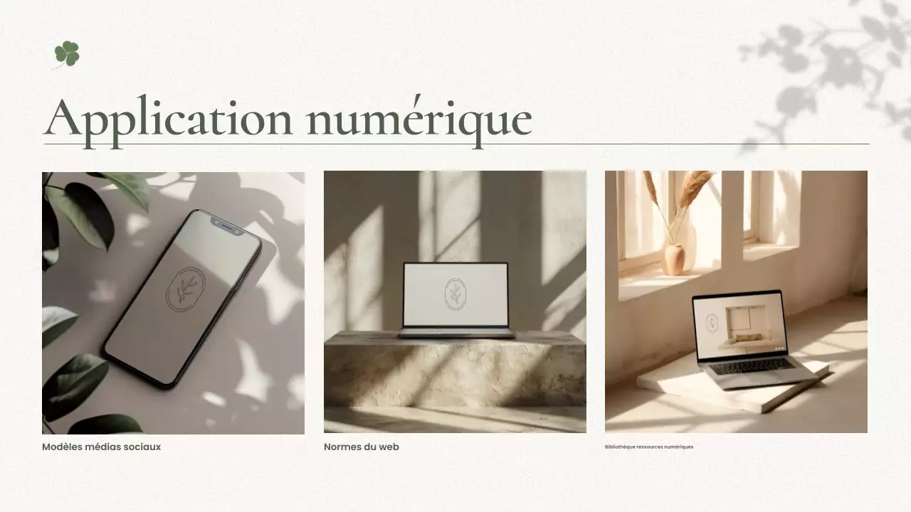 ligne directrice de la marque sage minimaliste