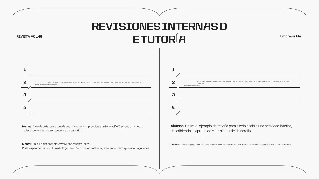 Boletín corporativo en un marco gris de líneas sencillas