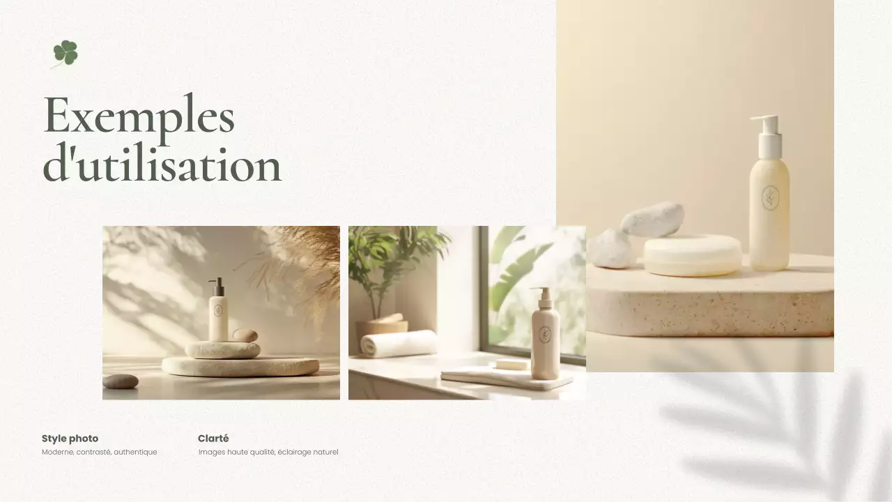 ligne directrice de la marque sage minimaliste