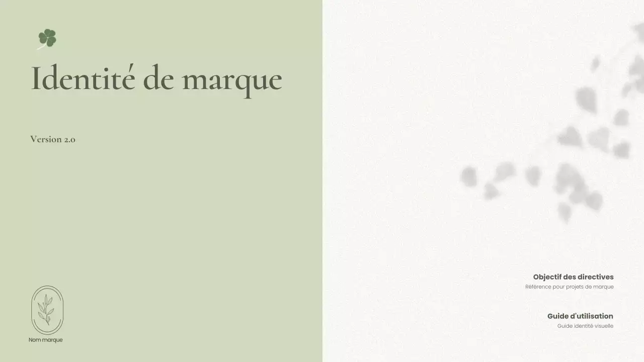 ligne directrice de la marque sage minimaliste