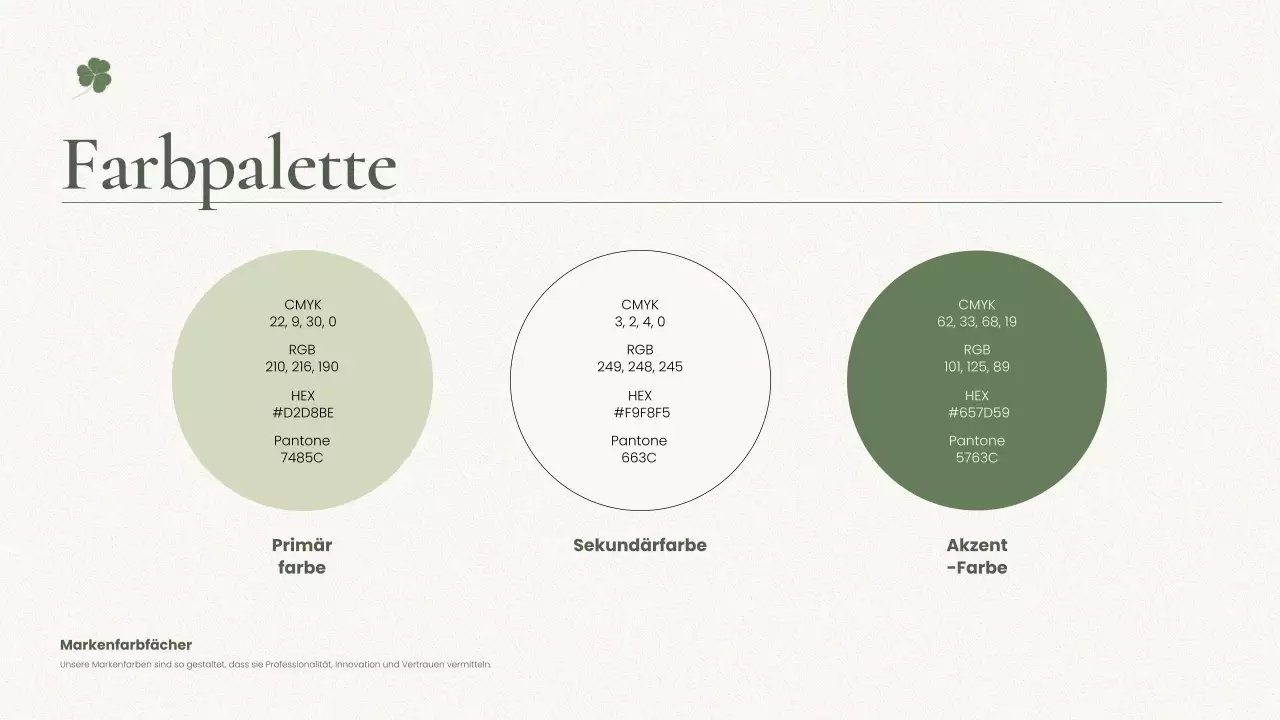 Minimalistischer Markenleitfaden von Sage