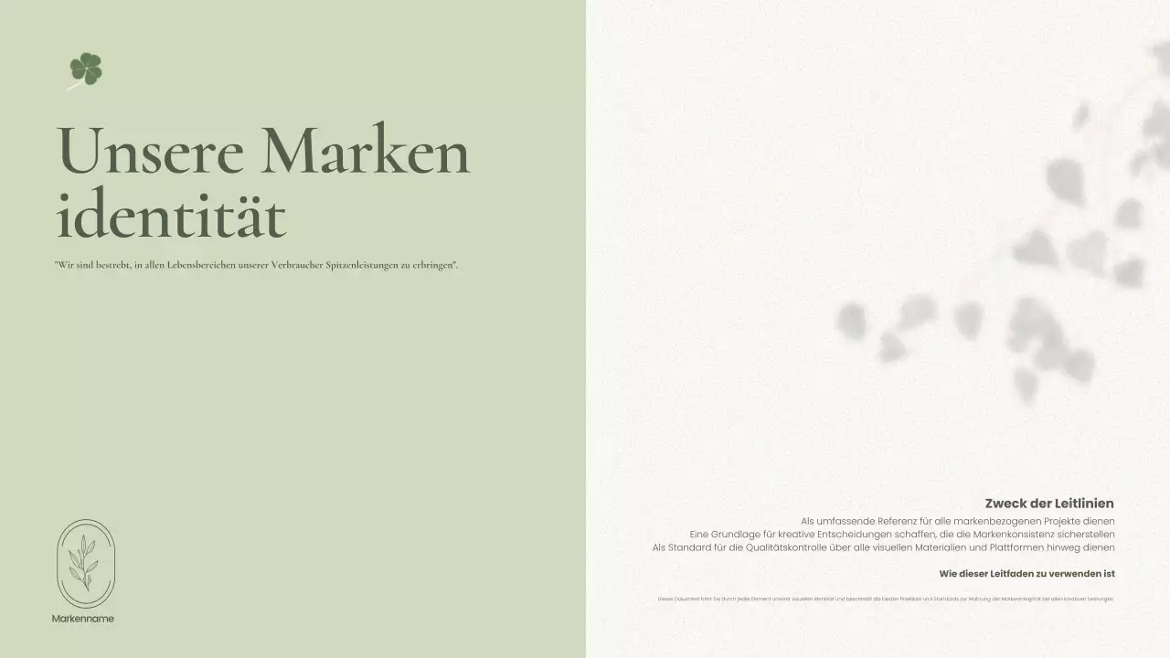 Minimalistischer Markenleitfaden von Sage