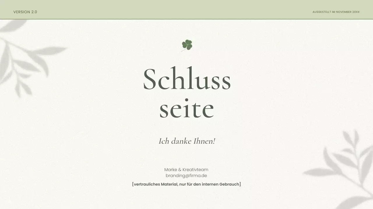 Minimalistischer Markenleitfaden von Sage