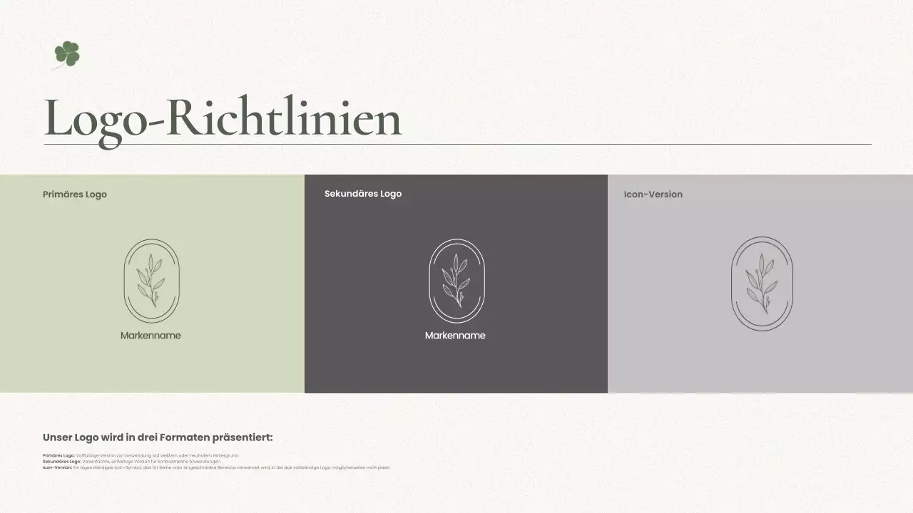 Minimalistischer Markenleitfaden von Sage