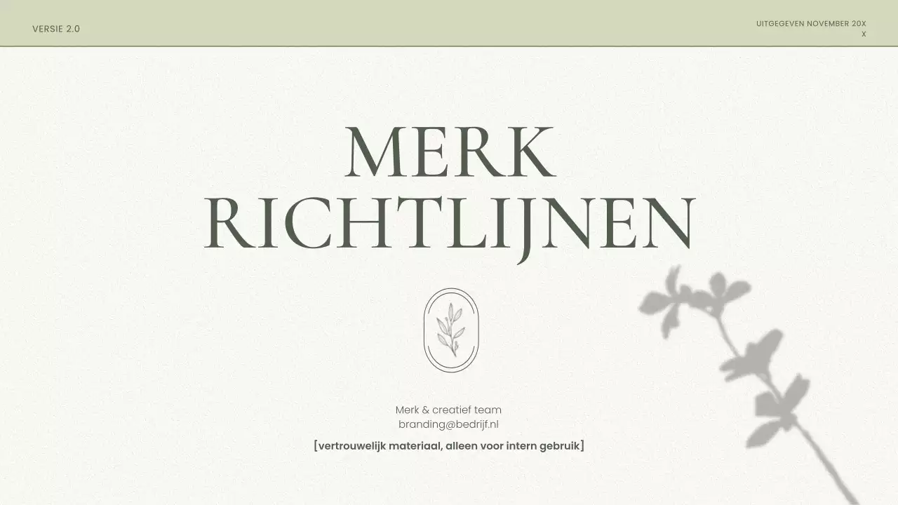 sage minimalistische merkrichtlijn