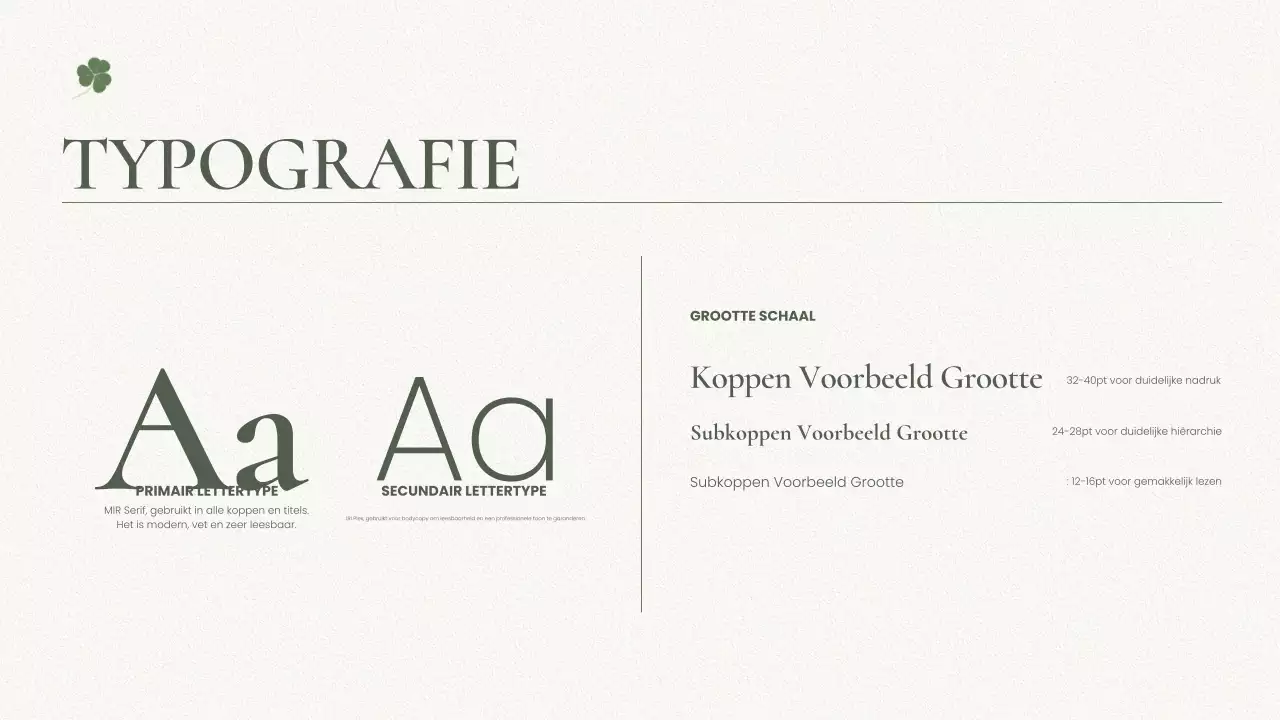 sage minimalistische merkrichtlijn