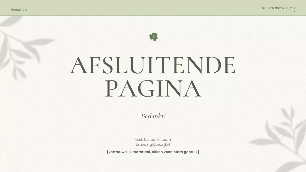 sage minimalistische merkrichtlijn