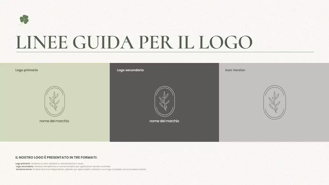 linea guida del marchio minimalista sage