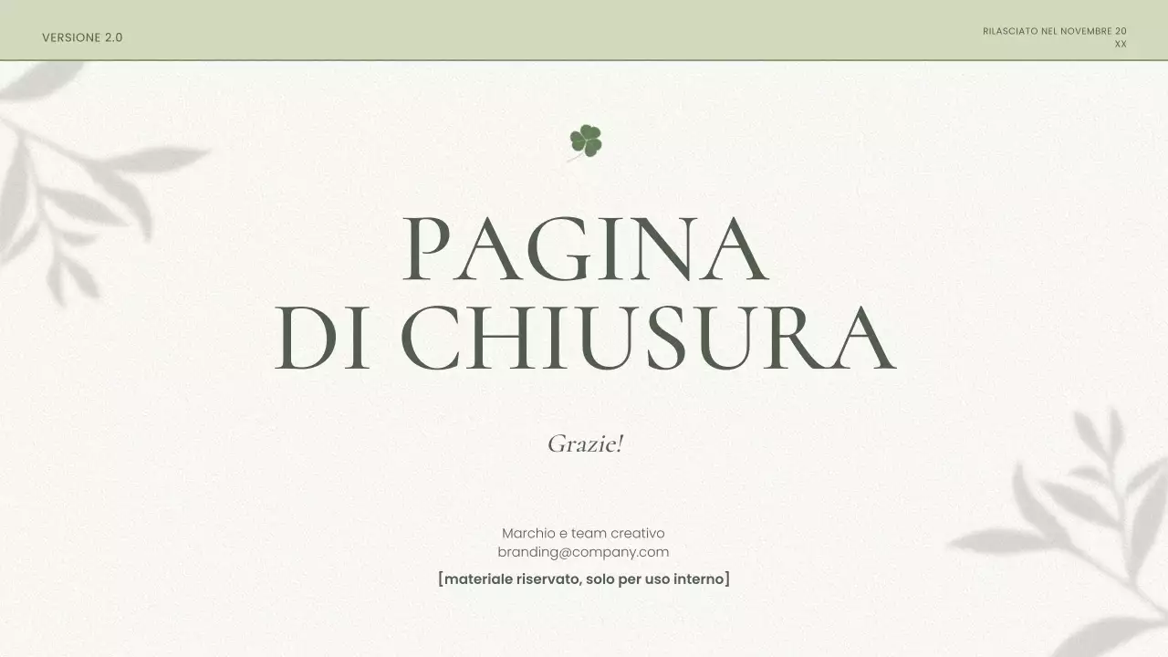 linea guida del marchio minimalista sage